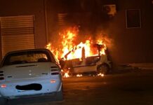 L'incendio dell'auto di un vigile urbano di Orta Nova