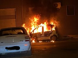 L'incendio dell'auto di un vigile urbano di Orta Nova