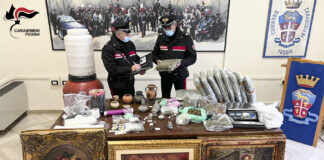droga e reperti archeologici sequestrati dai carabinieri